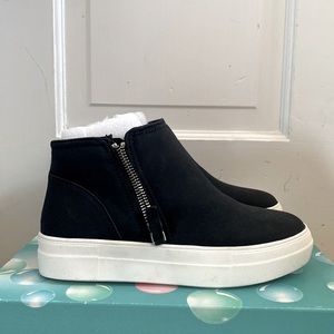 Brand new girls black platform sneakers